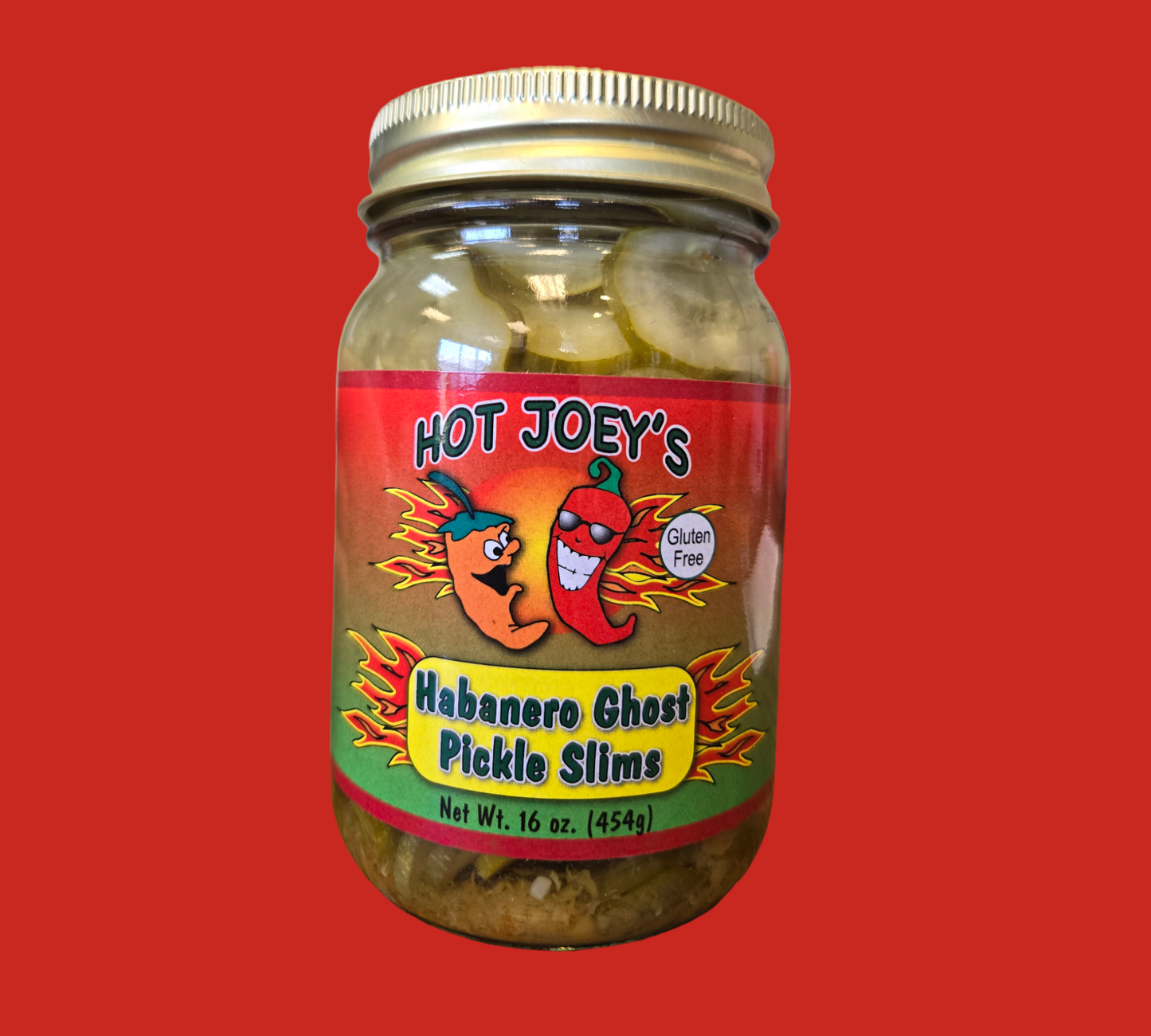 Hot Joey's Habanero Ghost Pickle Slims 16 oz