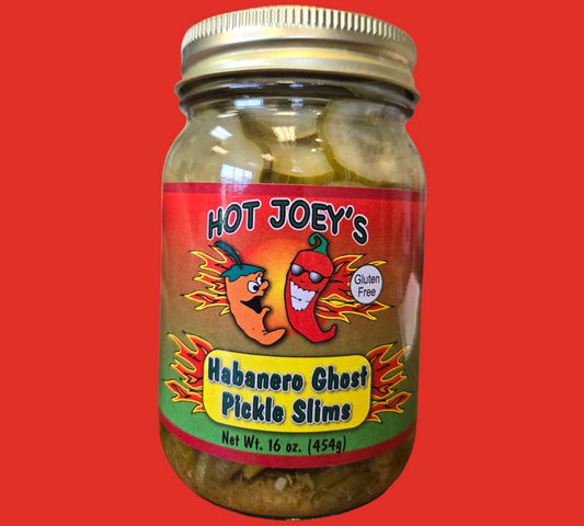 Hot Joey's Habanero Ghost Pickle Slims 16 oz