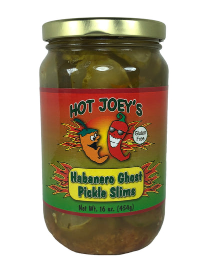 Hot Joey's Habanero Ghost Pickle Slims 16 oz